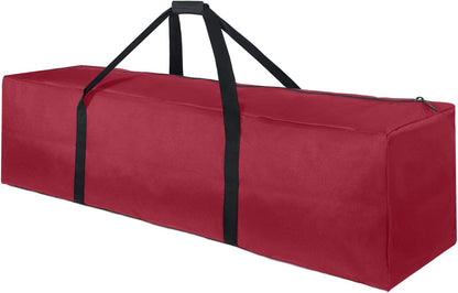 1-Pack 46 Inch Extra Large Zippered Duffel Bag for Travel Camping Sports Equipment Storage, Waterproof Foldable Luggage Bag with Padded Handles (Black)