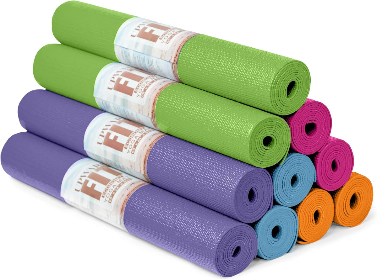 Economy 3mm Bulk Yoga Mats, 10 Pack, 68x24in