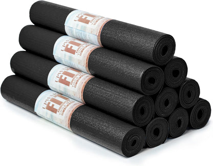 Economy 3mm Bulk Yoga Mats, 10 Pack, 68x24in