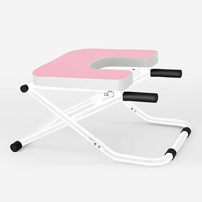 Yoga Handstand Stool,Yoga Auxiliary Chair with armrests,Foldable Portable Yoga Chair with Thickened Shoulder Cushion,Handstand Trainer,Yoga Handstand Chair,Pink