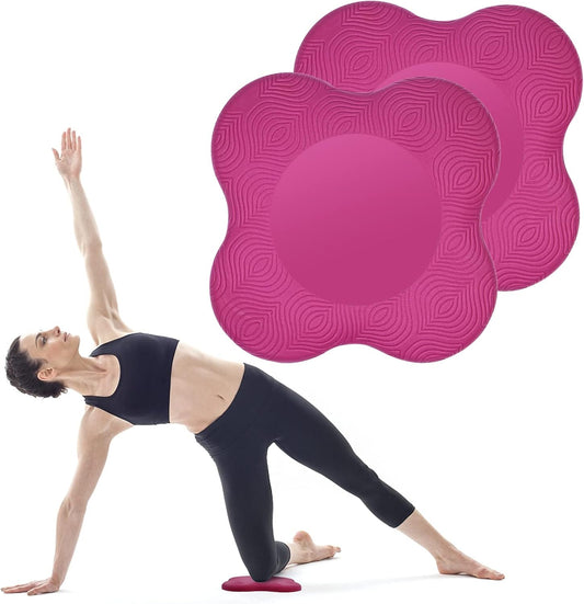 Yoga Knee Pads 2 Pack, Yoga Knee Cushion Thick, Exercise Pads for Knees Elbows Wrist Hands Head Foam Pilates Kneeling pad