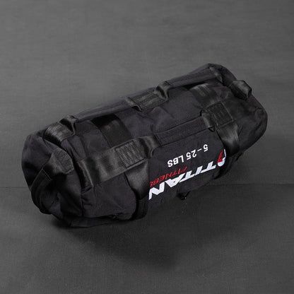 125-200 LB PRO Strongman Sandbags, Double Layer, 1050D Cordura, Black, Carry Home Gym Training