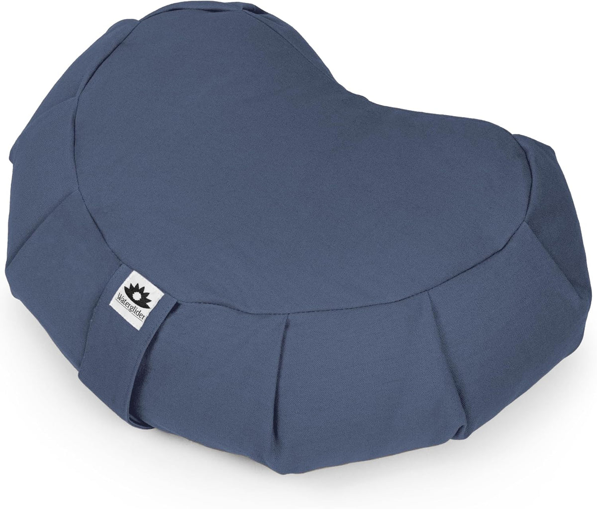 Meditation Cushion (Anthracite) Crescent, Buckwheat Husk Filled, Floor Pillow or Cushions, Yoga Seat, Zafu, Made in The USA