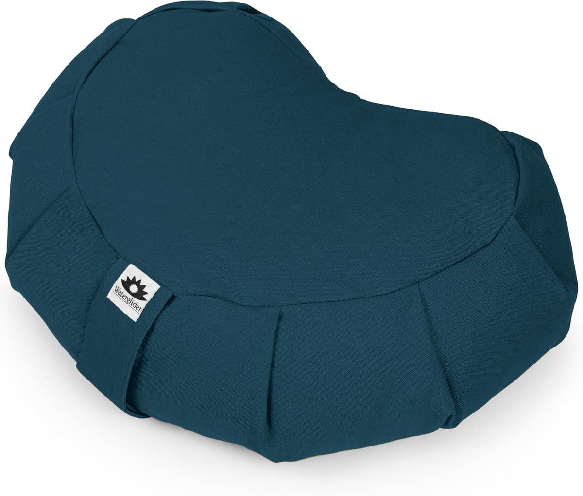 Meditation Cushion (Anthracite) Crescent, Buckwheat Husk Filled, Floor Pillow or Cushions, Yoga Seat, Zafu, Made in The USA