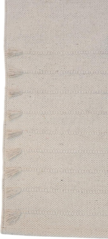 Handmade Organic Cotton Yoga Mat - Eco-Friendly Hand-Woven Runner Rug - Non-Toxic, Chemical-free and All Natural Cloth Yoga Mat - Non Slip & Thick, Comfortable Extra-Long Fitness Rug Exercise, Workout