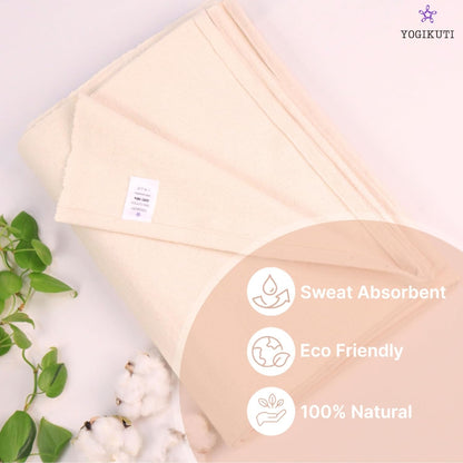 Iyengar Cotton Yoga Blanket Set of One – Thick Handwoven Yoga Blankets for Restorative Yoga, Meditation & Pranayama – Premium Cotton Yoga Blanket for Support & Comfort in Pranayama (Orange)