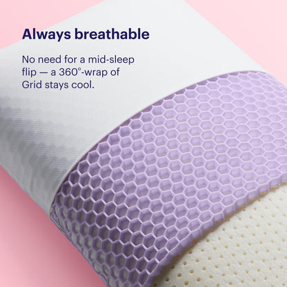 Harmony Pillow - Low Loft, Standard Size - Cooling Gel Neck Pillow