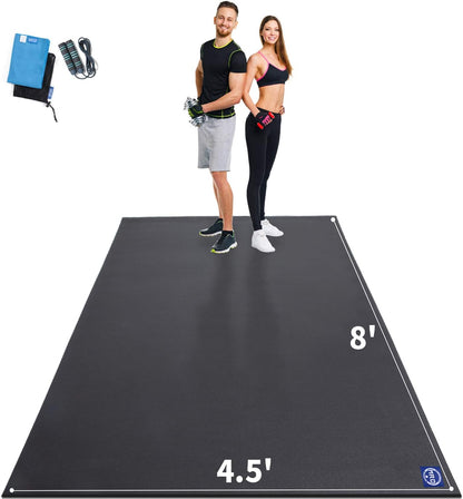 Extra Large Exercise Mat 8'x4.5'/7'x4.5'/6'x4.5'(7mm)