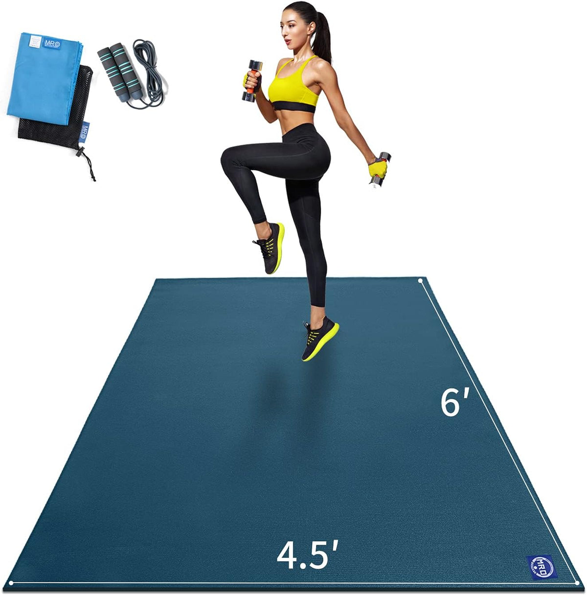 Extra Large Exercise Mat 8'x4.5'/7'x4.5'/6'x4.5'(7mm)