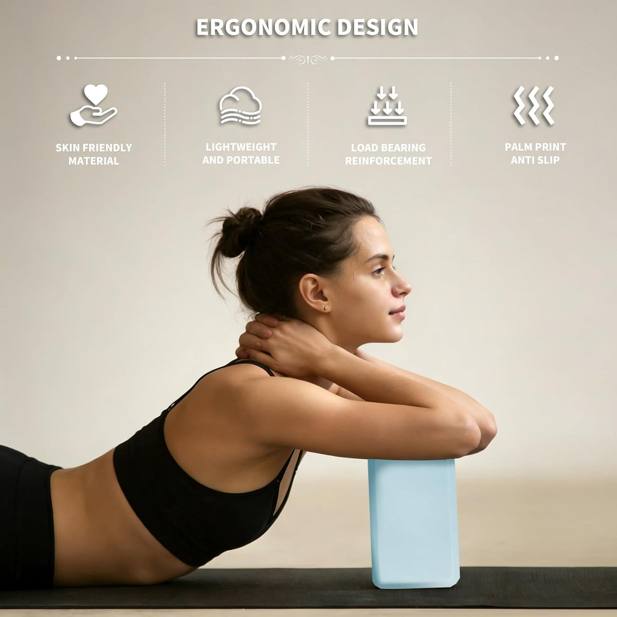 Yoga Blocks 2 Pcs, 9"x6"x3" Yoga Brick Foam Blocks EVA Foam Block Yoga Props Accessories for Yoga Pilates Stretching and Meditation