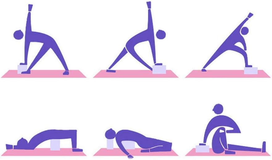 Yoga Blocks 2 Pack Supportive Latex-Free EVA Foam Yoga Blocks Set,9"x6"x3" Lightweight Non-Slip Surface High Density Yoga Block for Meditation Exercise Pilates Stretching