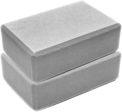 Yoga Blocks 2 Pack Supportive Latex-Free EVA Foam Yoga Blocks Set,9"x6"x3" Lightweight Non-Slip Surface High Density Yoga Block for Meditation Exercise Pilates Stretching