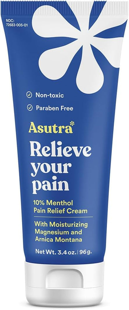 ASUTRA Bundle Set, Yoga Mat Cleaner Spray, Relief Cream, Microfiber Towel | Water-Based Cleaner, Post-Workout, Cooling Muscle Relief Cream with Magnesium, Pilates, Athletes, Yoga Practitioners