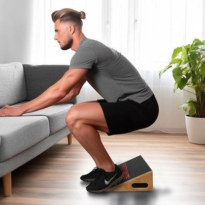 Slant Board Calf Stretcher, Non-Slip Heel Elevated Squat Wedge Block for Weightlifting and Calf Stretching, Knees Over Toes Equipment 1000LB