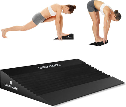 Slant Board Calf Stretcher, Non-Slip Heel Elevated Squat Wedge Block for Weightlifting and Calf Stretching, Knees Over Toes Equipment 1000LB