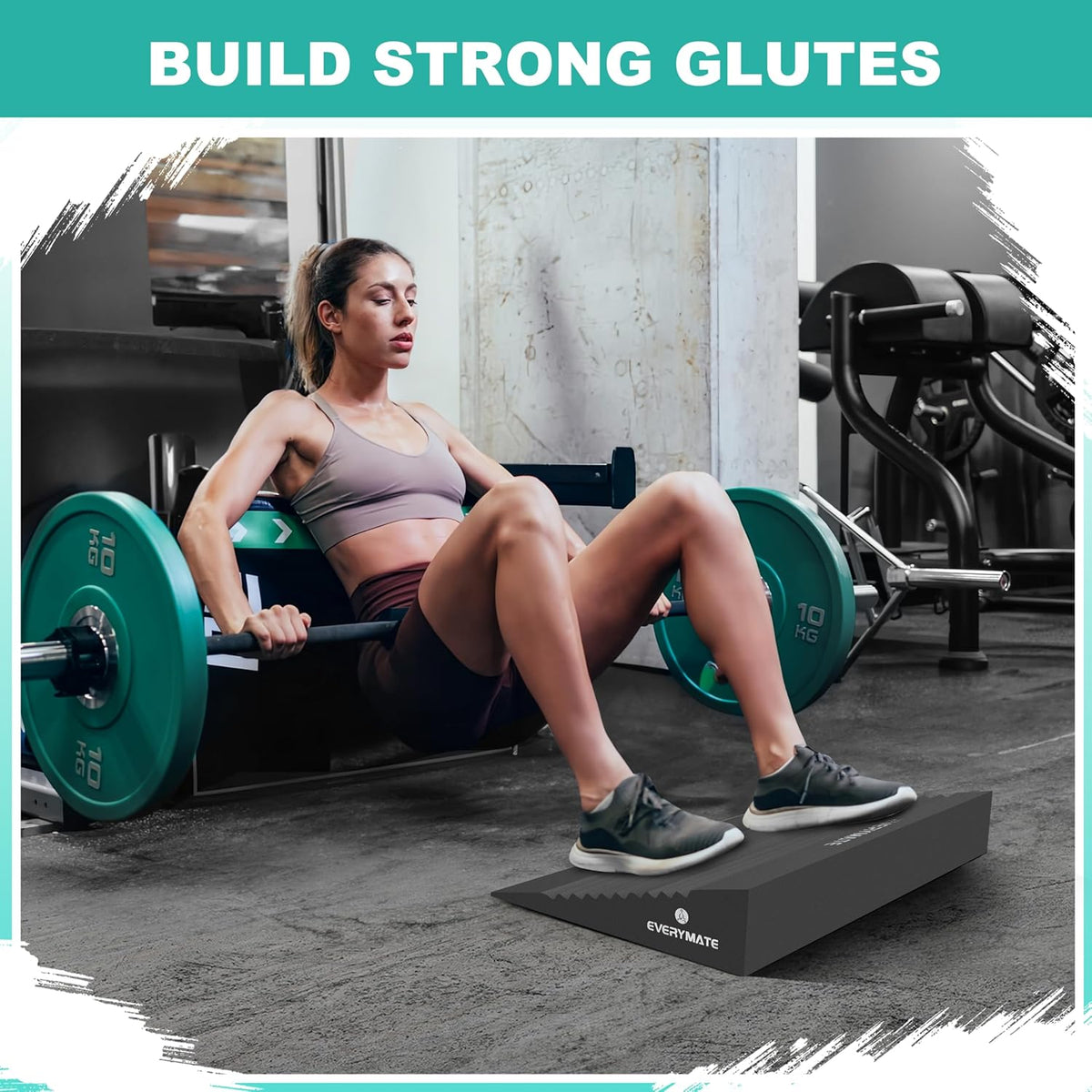 Slant Board Calf Stretcher, Non-Slip Heel Elevated Squat Wedge Block for Weightlifting and Calf Stretching, Knees Over Toes Equipment 1000LB