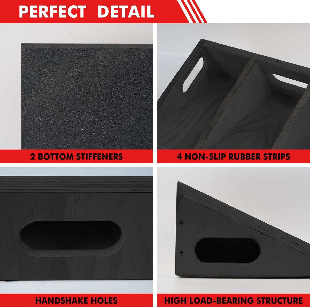 Slant Board Calf Stretcher, Non-Slip Heel Elevated Squat Wedge Block for Weightlifting and Calf Stretching, Knees Over Toes Equipment 1000LB