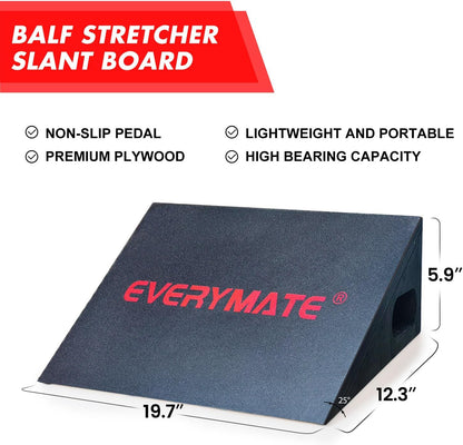 Slant Board Calf Stretcher, Non-Slip Heel Elevated Squat Wedge Block for Weightlifting and Calf Stretching, Knees Over Toes Equipment 1000LB