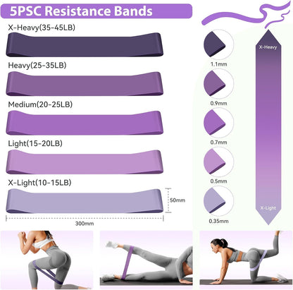 Pilates Ring Kit 12 PCS for Women, Home Workout Equipment with Magic Circle, Mini Exercise Ball, Resistance Bands, Massage Lacrosse, Yoga Strap, Full-Body Fitness Set for Toning & Gift