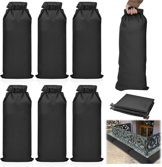 8 Pcs Flood Water Sand Bags Waterproof Sandbags Barrier, Black