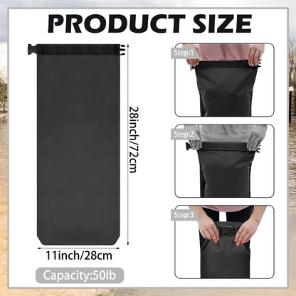 8 Pcs Flood Water Sand Bags Waterproof Sandbags Barrier, Black