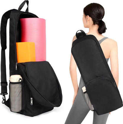 Yoga Mat Bag Carrier with Mesh & Zipper Pockets