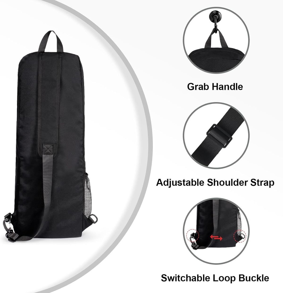 Yoga Mat Bag Carrier with Mesh & Zipper Pockets