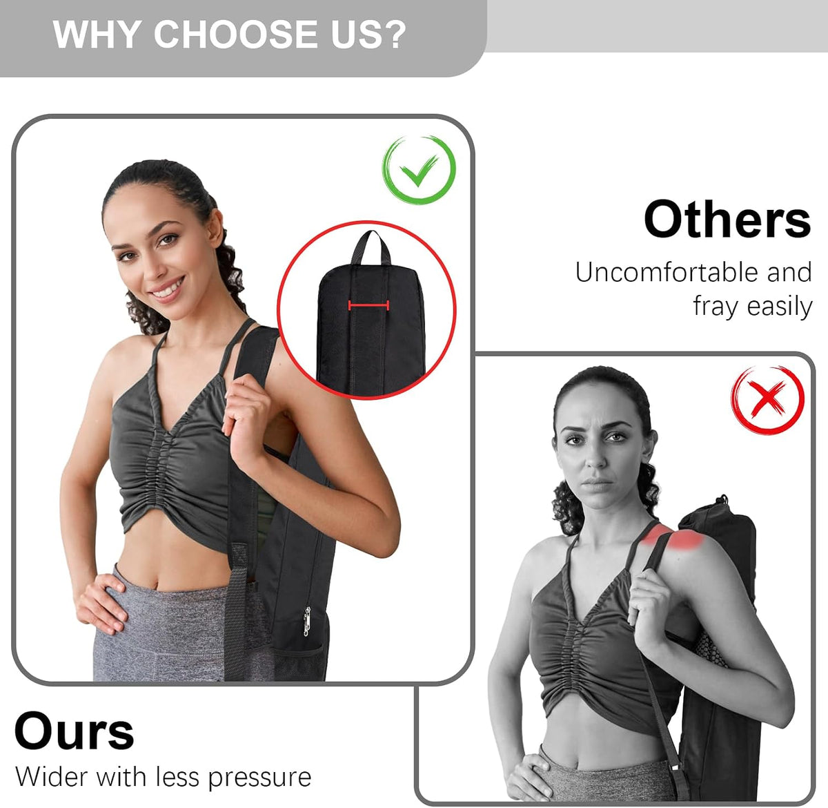 Yoga Mat Bag Carrier with Mesh & Zipper Pockets
