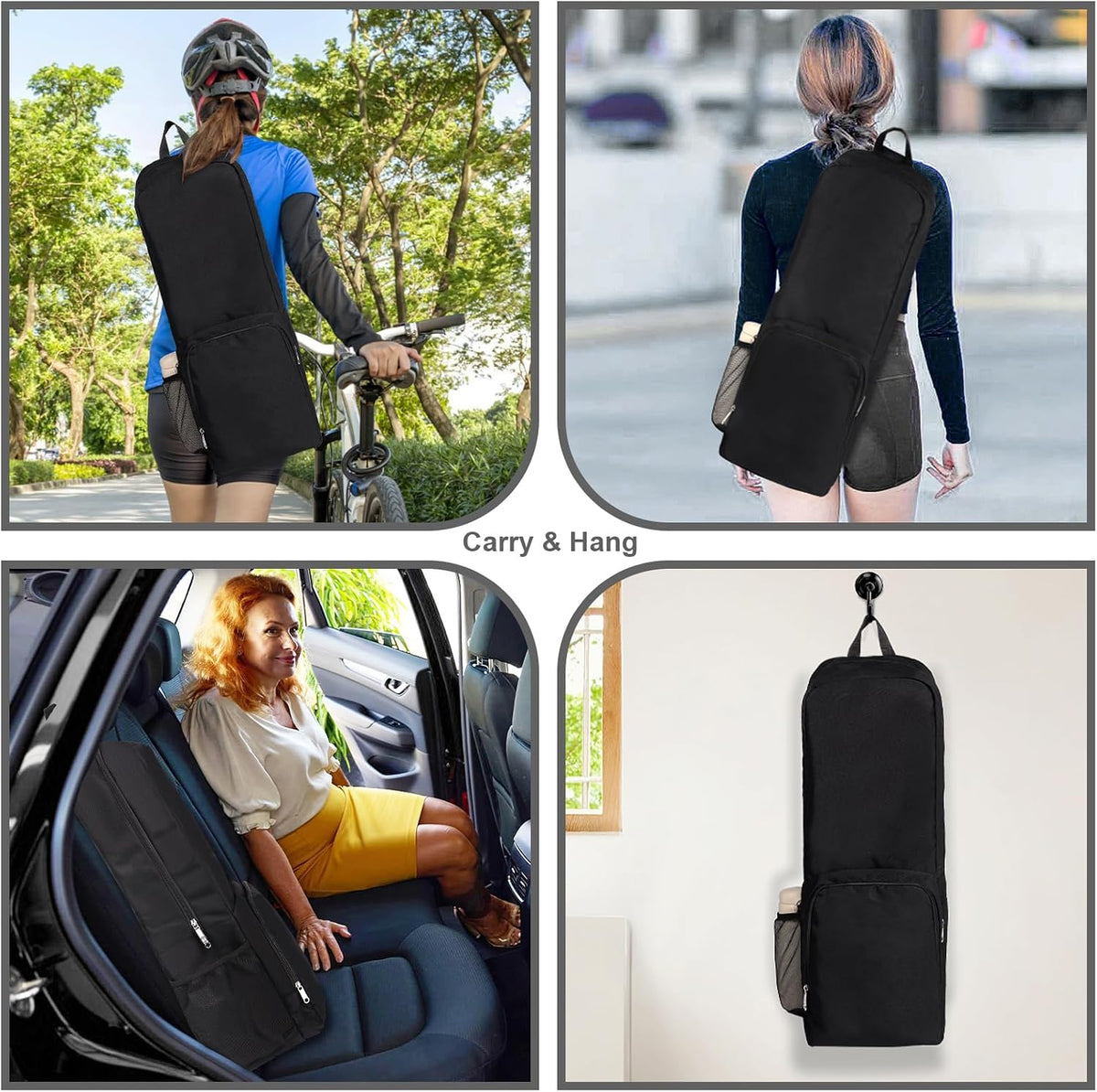 Yoga Mat Bag Carrier with Mesh & Zipper Pockets