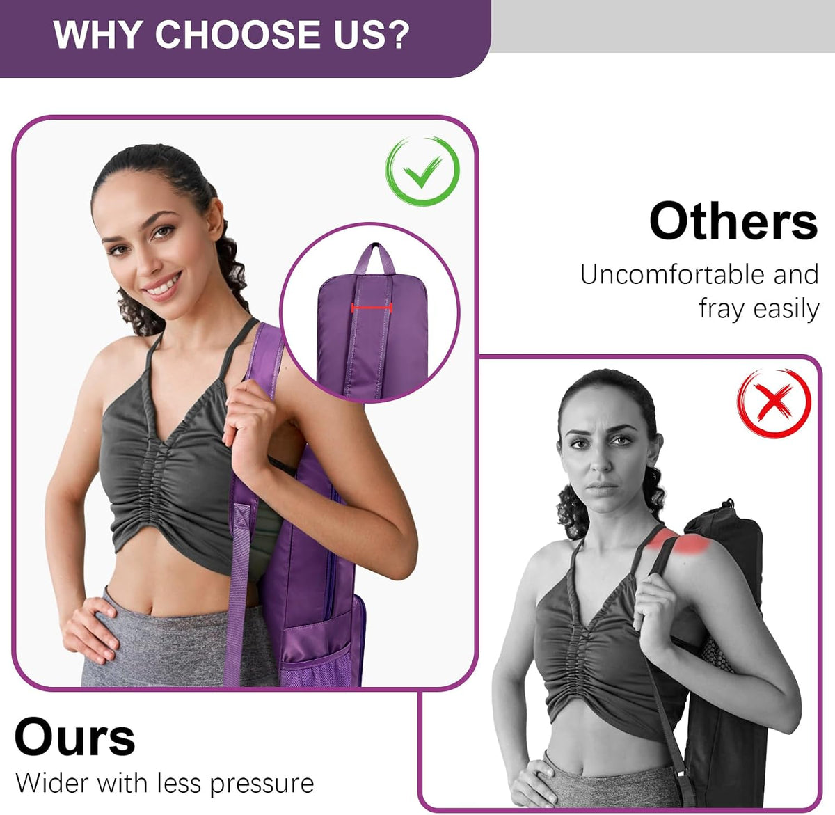 Yoga Mat Bag Carrier with Mesh & Zipper Pockets