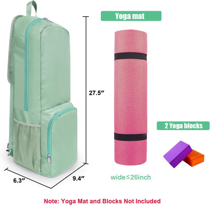 Yoga Mat Bag Carrier with Mesh & Zipper Pockets