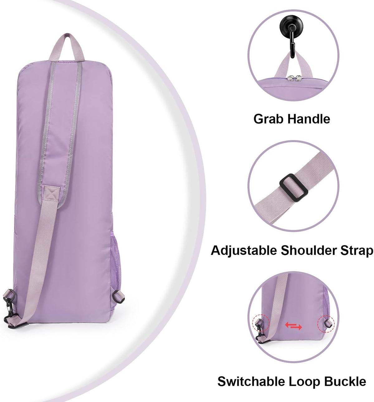 Yoga Mat Bag Carrier with Mesh & Zipper Pockets