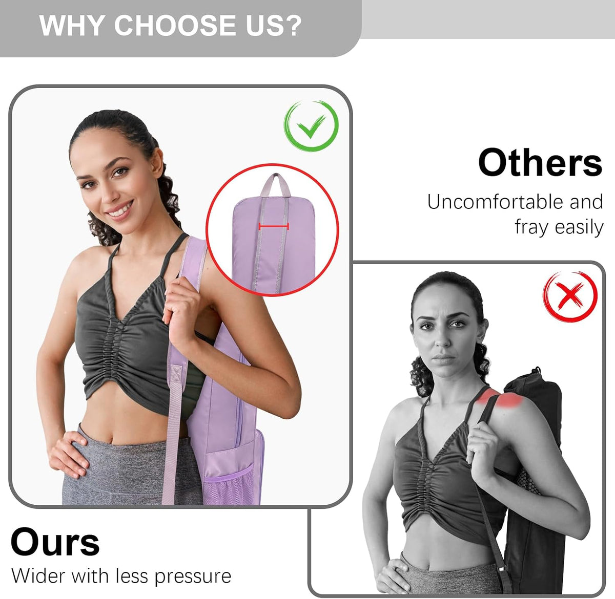 Yoga Mat Bag Carrier with Mesh & Zipper Pockets
