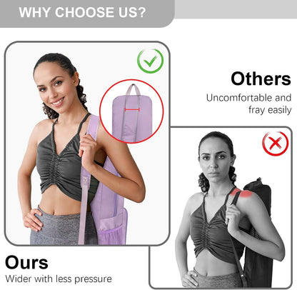 Yoga Mat Bag Carrier with Mesh & Zipper Pockets
