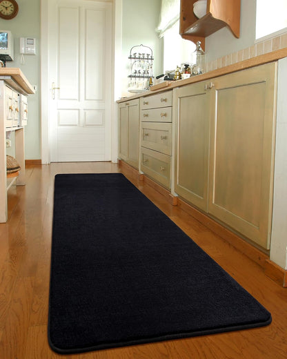 Shag Living Room Area Rug, 6x9 Black Washable Fuzzy Bedroom Rugs, Soft Fluffy Indoor Carpets for Dorm Boys Girls Kids Room Nursery Home Decorations