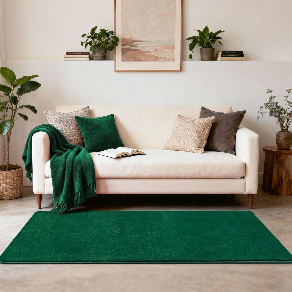 Shag Living Room Area Rug, 6x9 Black Washable Fuzzy Bedroom Rugs, Soft Fluffy Indoor Carpets for Dorm Boys Girls Kids Room Nursery Home Decorations