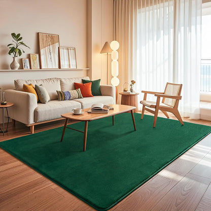 Shag Living Room Area Rug, 6x9 Black Washable Fuzzy Bedroom Rugs, Soft Fluffy Indoor Carpets for Dorm Boys Girls Kids Room Nursery Home Decorations