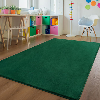 Shag Living Room Area Rug, 6x9 Black Washable Fuzzy Bedroom Rugs, Soft Fluffy Indoor Carpets for Dorm Boys Girls Kids Room Nursery Home Decorations