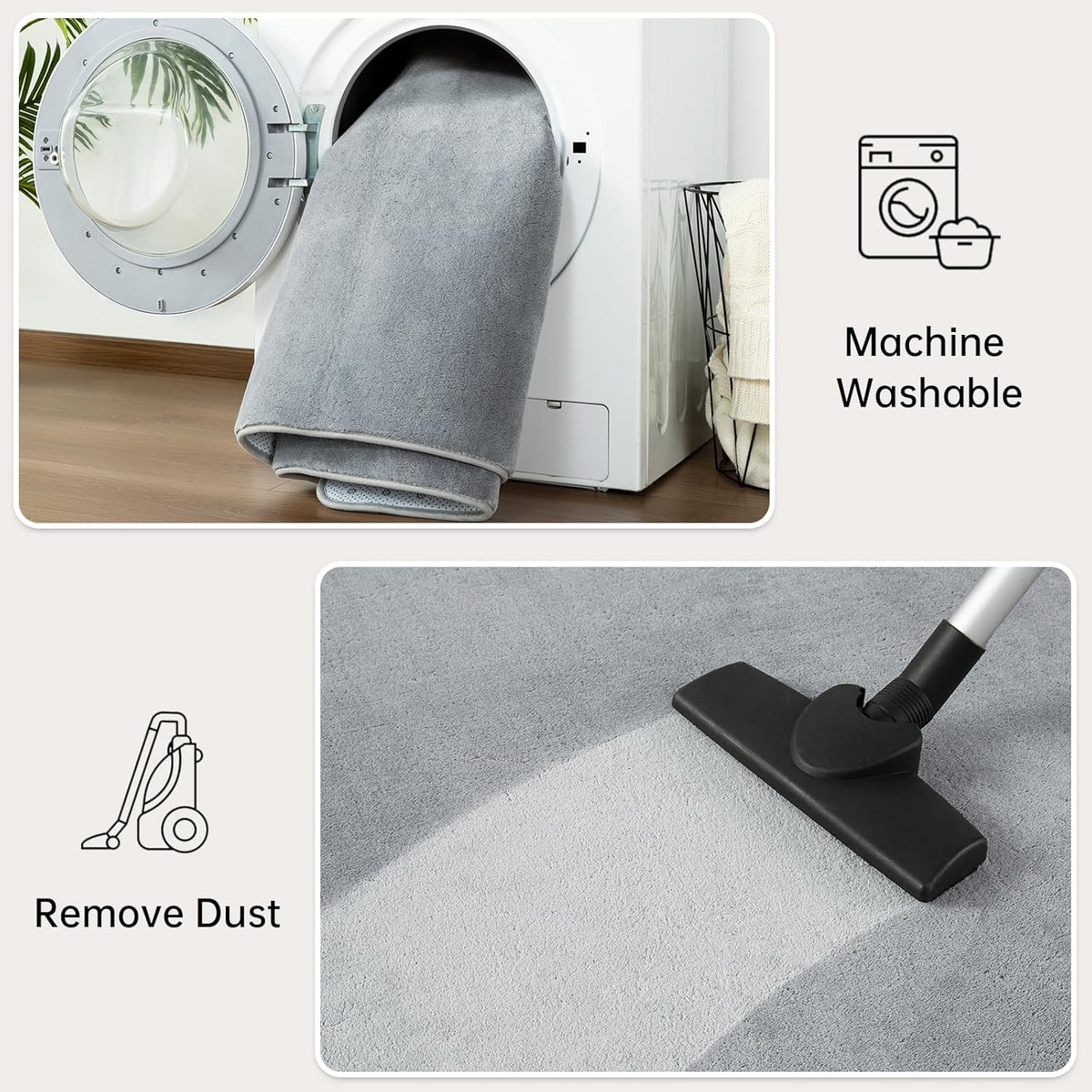 Shag Living Room Area Rug, 6x9 Black Washable Fuzzy Bedroom Rugs, Soft Fluffy Indoor Carpets for Dorm Boys Girls Kids Room Nursery Home Decorations