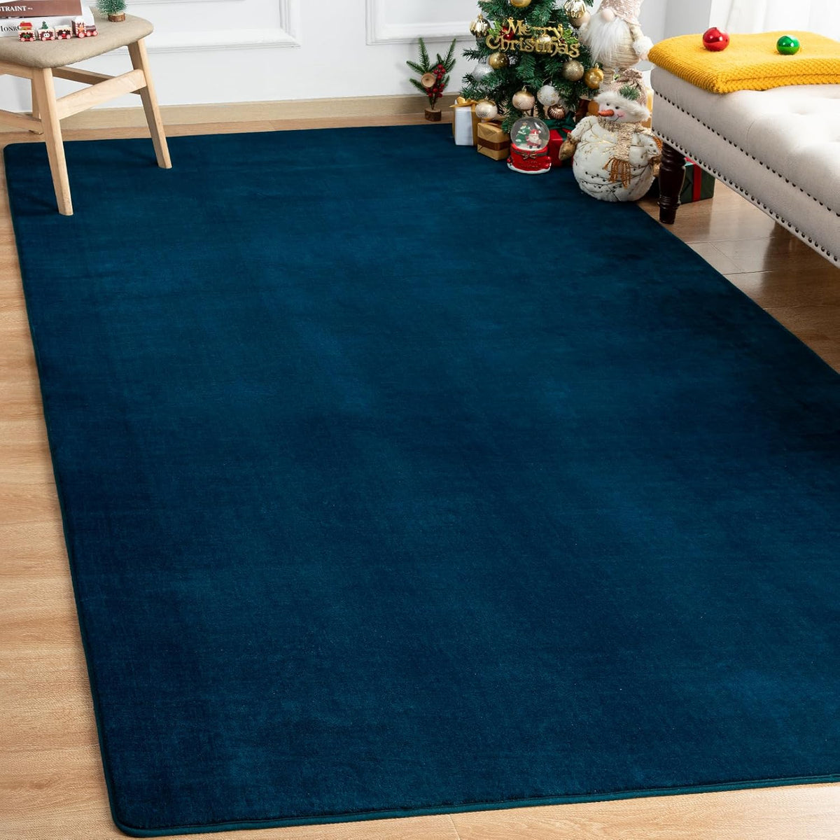 Shag Living Room Area Rug, 6x9 Black Washable Fuzzy Bedroom Rugs, Soft Fluffy Indoor Carpets for Dorm Boys Girls Kids Room Nursery Home Decorations