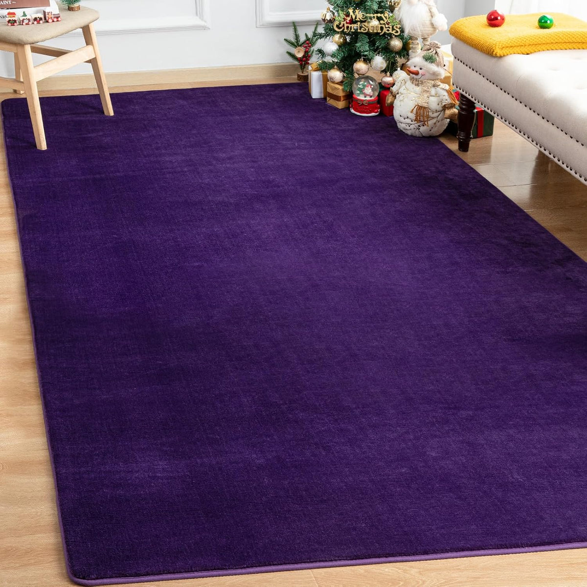 Shag Living Room Area Rug, 6x9 Black Washable Fuzzy Bedroom Rugs, Soft Fluffy Indoor Carpets for Dorm Boys Girls Kids Room Nursery Home Decorations
