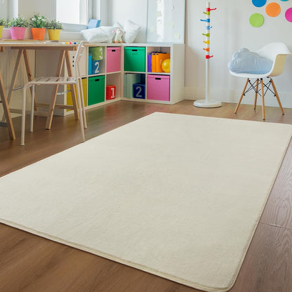 Shag Living Room Area Rug, 6x9 Black Washable Fuzzy Bedroom Rugs, Soft Fluffy Indoor Carpets for Dorm Boys Girls Kids Room Nursery Home Decorations