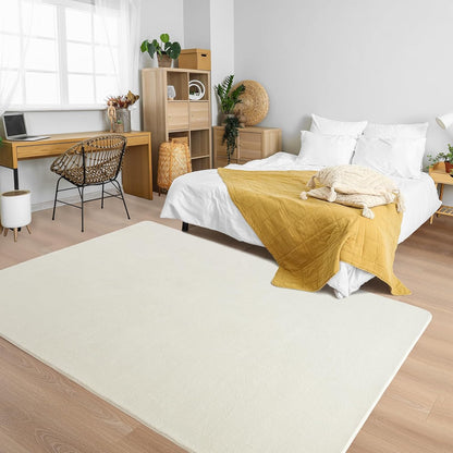 Shag Living Room Area Rug, 6x9 Black Washable Fuzzy Bedroom Rugs, Soft Fluffy Indoor Carpets for Dorm Boys Girls Kids Room Nursery Home Decorations
