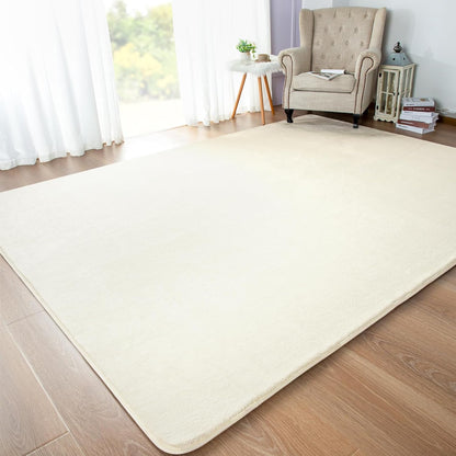 Shag Living Room Area Rug, 6x9 Black Washable Fuzzy Bedroom Rugs, Soft Fluffy Indoor Carpets for Dorm Boys Girls Kids Room Nursery Home Decorations
