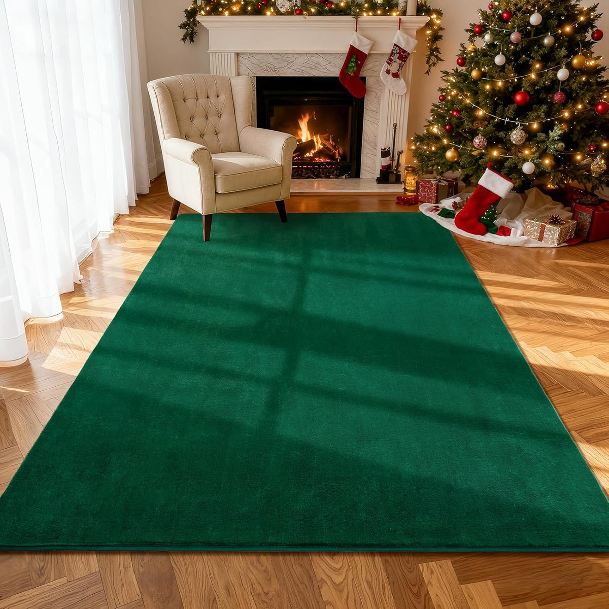 Shag Living Room Area Rug, 6x9 Black Washable Fuzzy Bedroom Rugs, Soft Fluffy Indoor Carpets for Dorm Boys Girls Kids Room Nursery Home Decorations