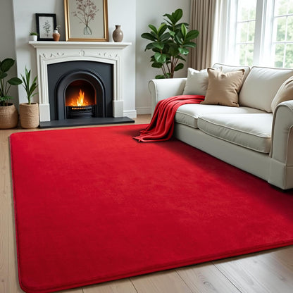 Shag Living Room Area Rug, 6x9 Black Washable Fuzzy Bedroom Rugs, Soft Fluffy Indoor Carpets for Dorm Boys Girls Kids Room Nursery Home Decorations