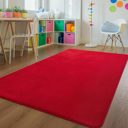 Shag Living Room Area Rug, 6x9 Black Washable Fuzzy Bedroom Rugs, Soft Fluffy Indoor Carpets for Dorm Boys Girls Kids Room Nursery Home Decorations