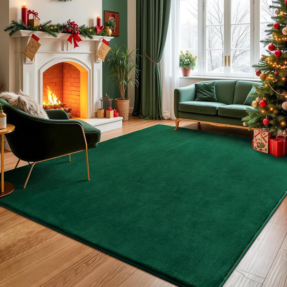 Shag Living Room Area Rug, 6x9 Black Washable Fuzzy Bedroom Rugs, Soft Fluffy Indoor Carpets for Dorm Boys Girls Kids Room Nursery Home Decorations