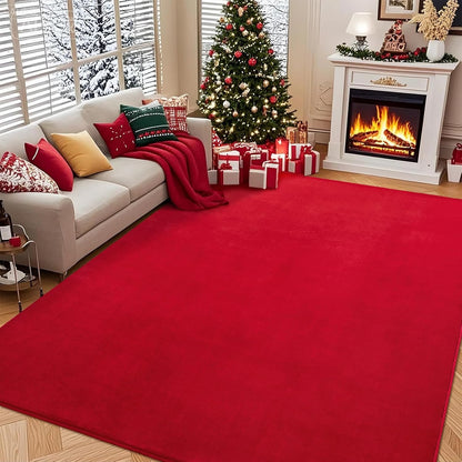 Shag Living Room Area Rug, 6x9 Black Washable Fuzzy Bedroom Rugs, Soft Fluffy Indoor Carpets for Dorm Boys Girls Kids Room Nursery Home Decorations