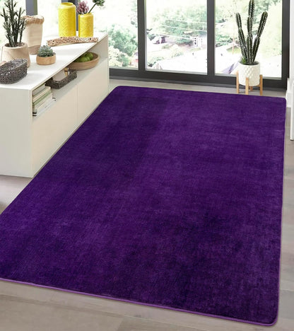 Shag Living Room Area Rug, 6x9 Black Washable Fuzzy Bedroom Rugs, Soft Fluffy Indoor Carpets for Dorm Boys Girls Kids Room Nursery Home Decorations
